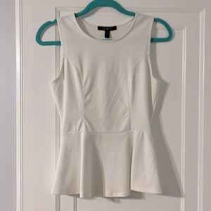 White peplum tank​
